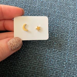 Moon and Star Studs